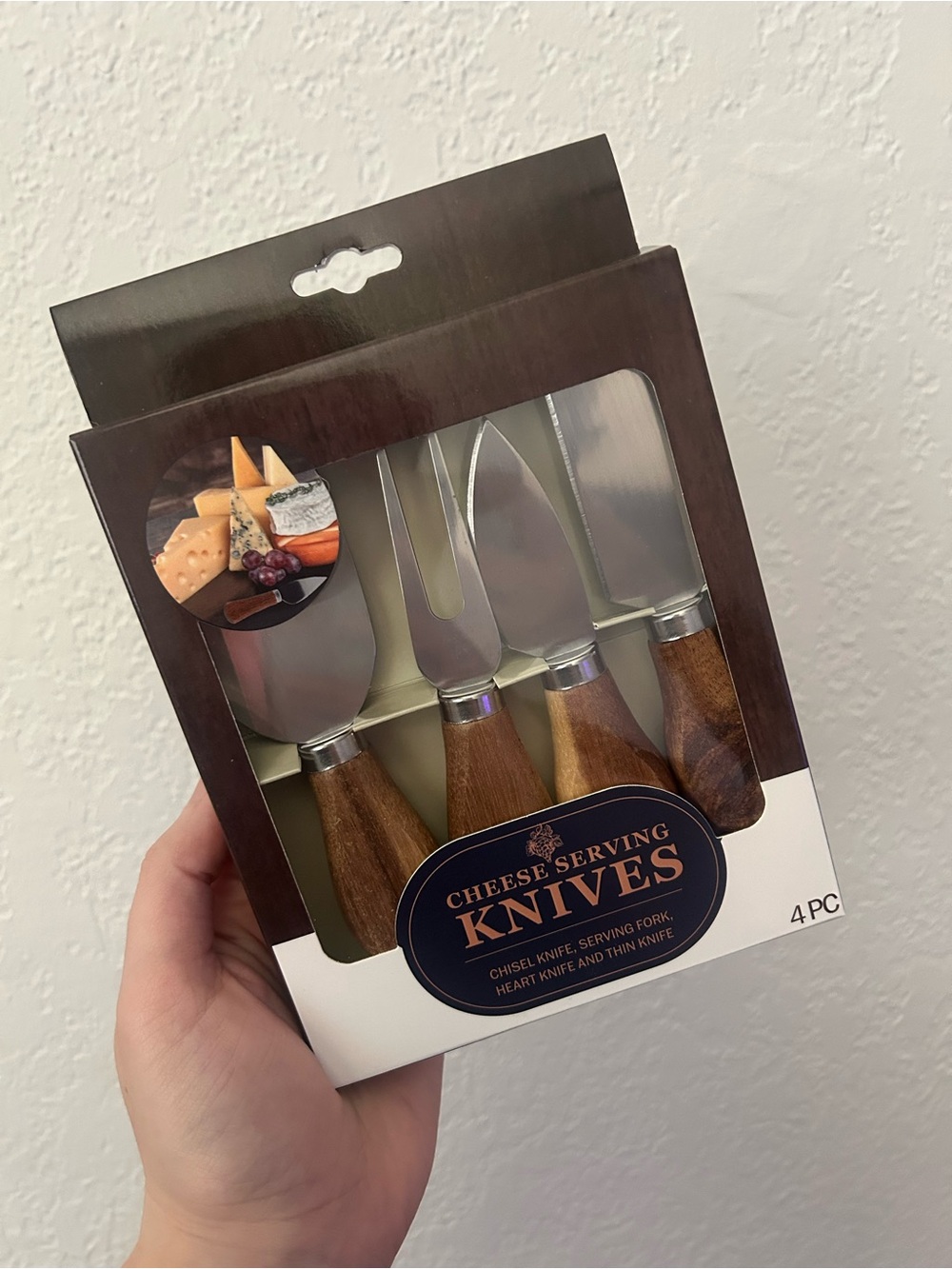 Charcuterie Cheese Serving Knives Set with Wood Handles